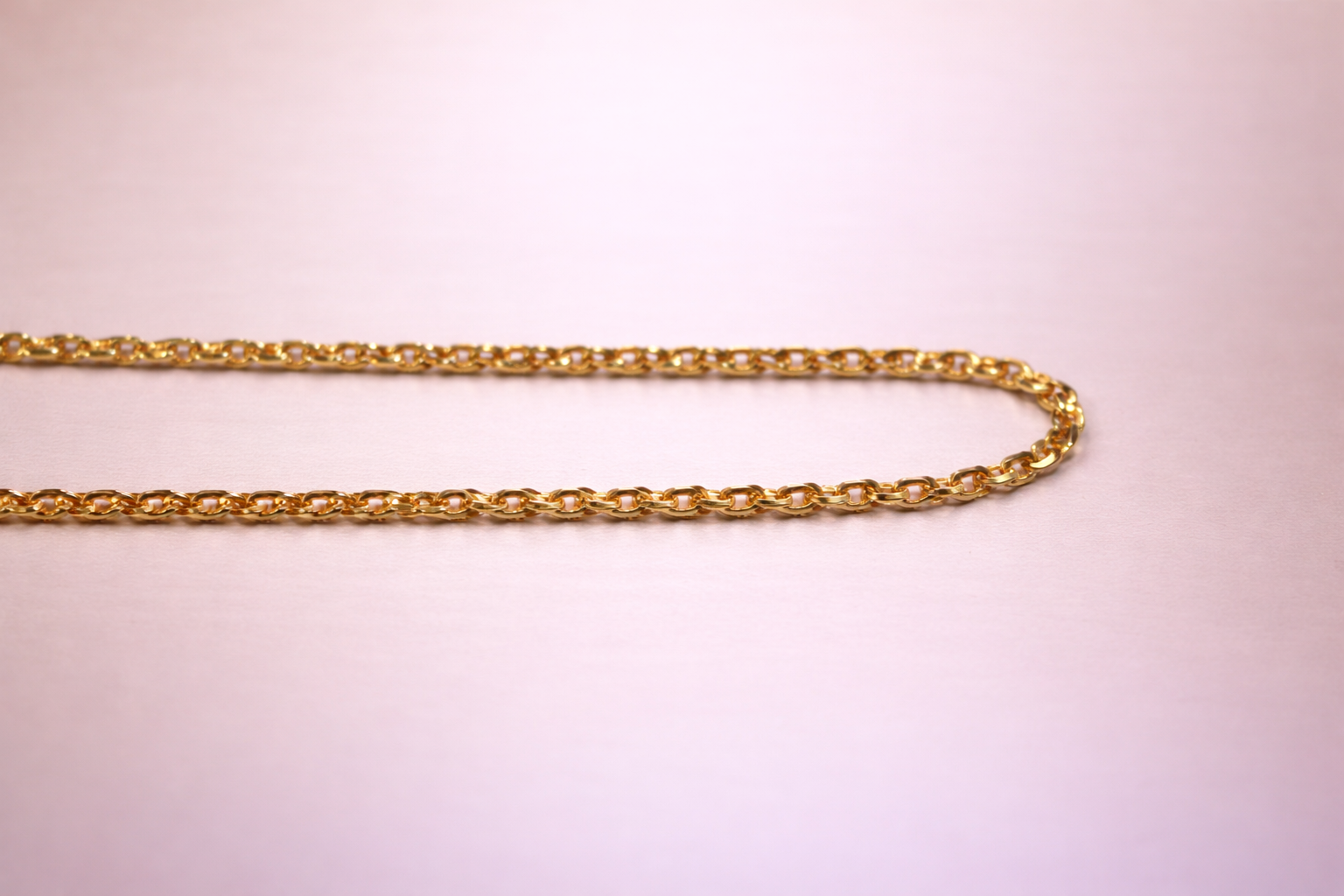 14K Solid Gold Chain Necklace