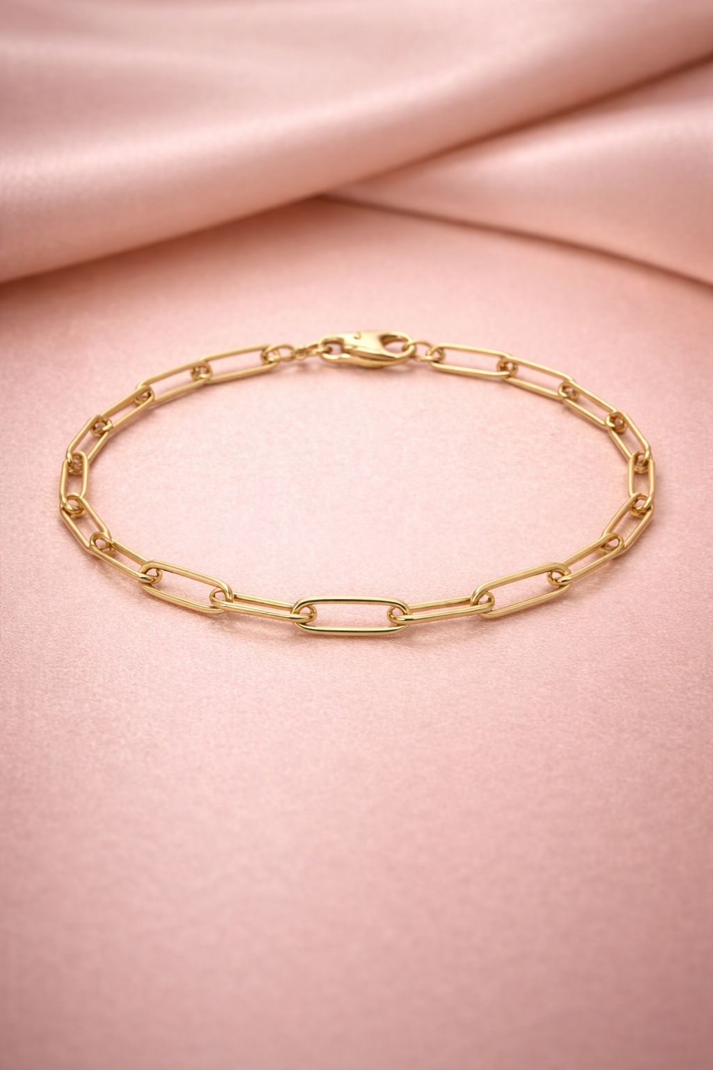 Kerasus Paperclip Chain Bracelet – 14K Gold