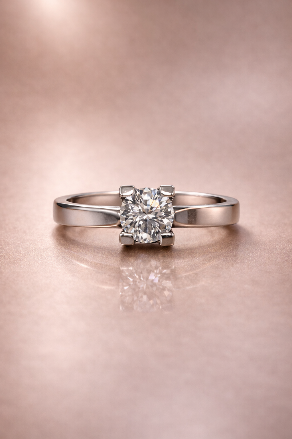 Kerasus Bold Solitaire Diamond Ring – 14K Gold