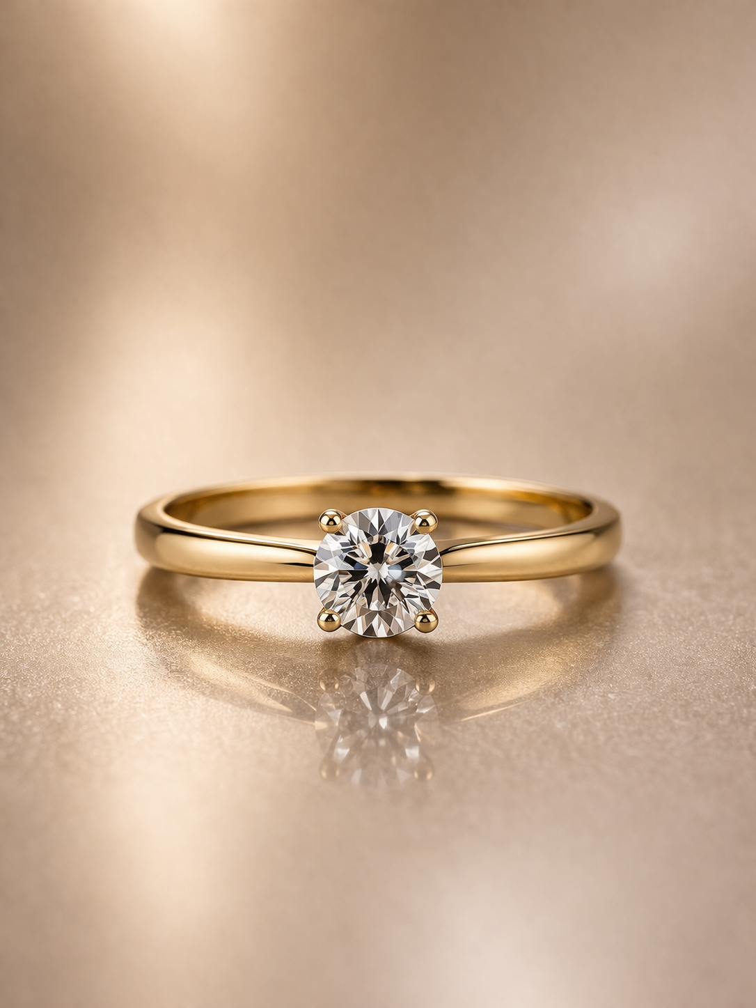Kerasus Classic Solitaire Diamond Ring – 14K Gold