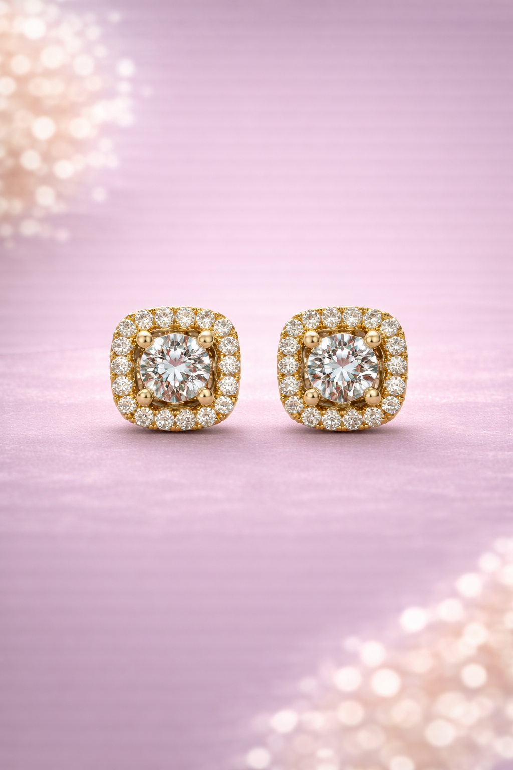 Kerasus 10 – 18K Gold Diamond Stud Earrings