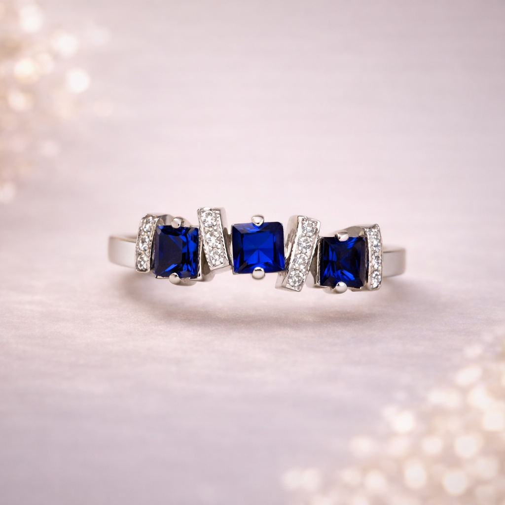 Kerasus 03 Sapphire & Diamond Ring – 14K Gold