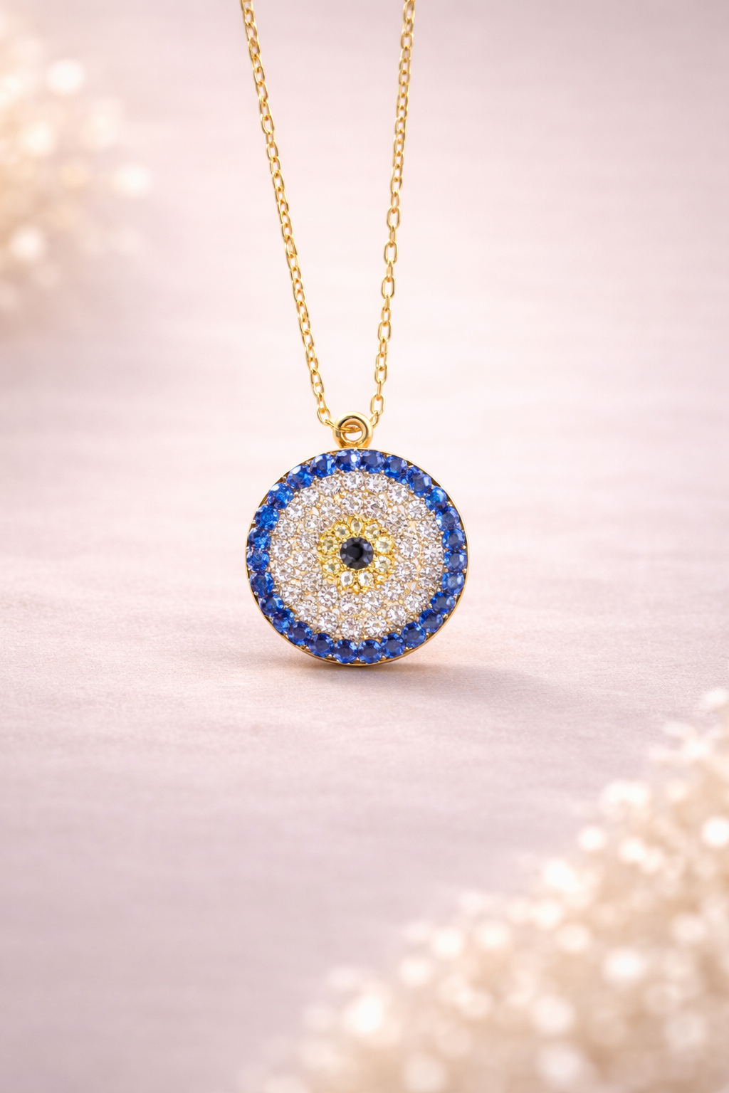 Kerasus 02 Evil Eye (Nazar)  Necklace – 14K Gold