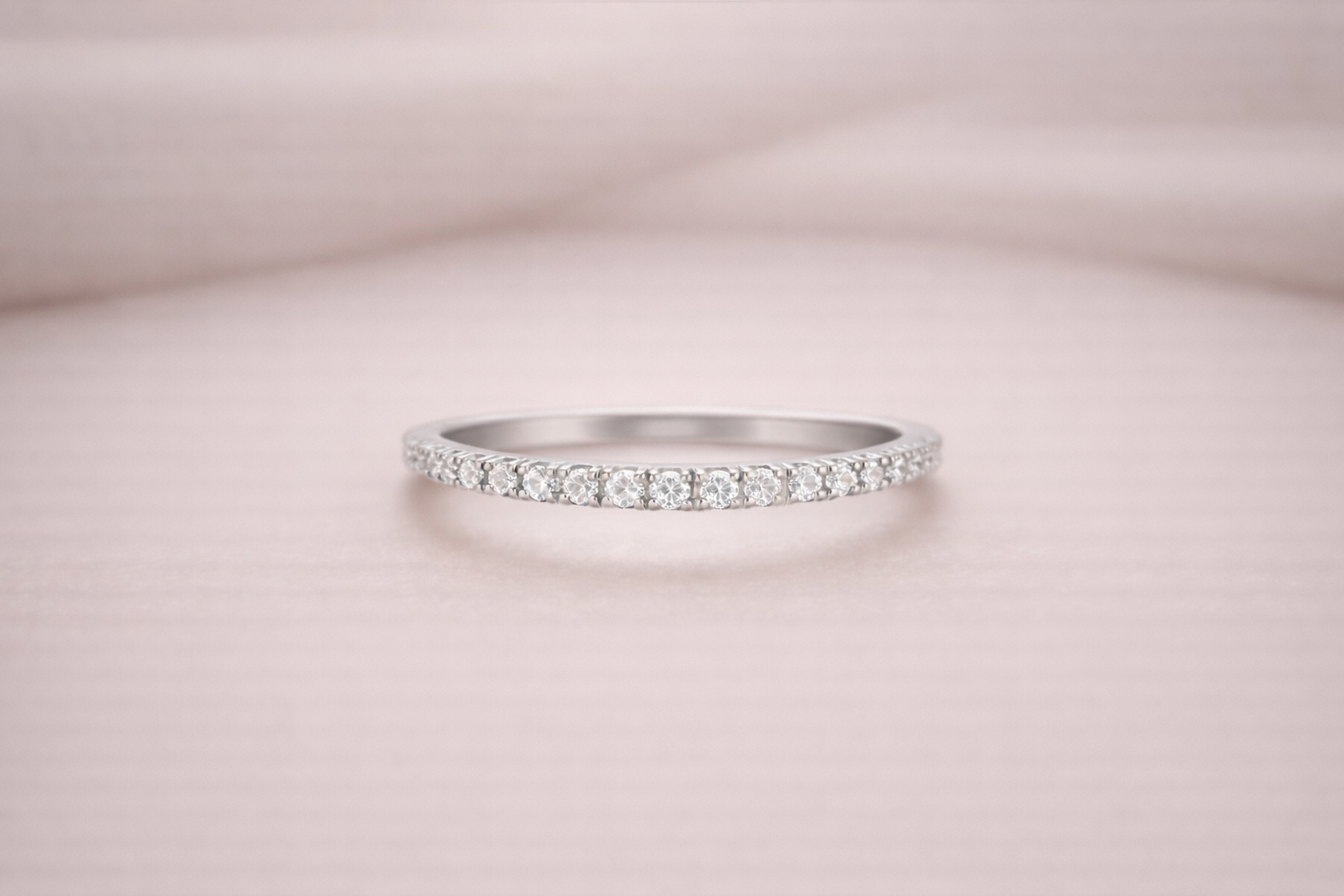Kerasus 08 Diamond Half Eternity Ring – 14K Gold